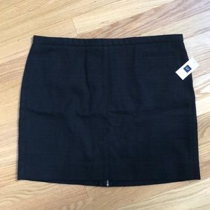 NWT Black Gap Mini Skirt with Zip Back